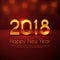 Happy New Year 2018 text design