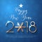 Happy New Year 2018 text design