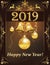 Happy New Year 2019 - classic greeting card