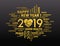 Happy New Year 2019 Greeting card for sharing