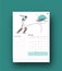 Happy new year 2020 Calendar Cricket Poster Event - New Year Holiday design elements for holiday cards, calendar banner poster