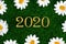 Happy New Year 2020. Creative text Happy New Year 2020 written in gold wooden letters