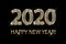 Happy new year 2020 gold background vector