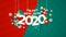 Happy New Year 2020 paper cut video card animation