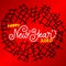 Happy new year 2020 in typography vector image