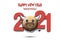 Happy New Year 2021 and bull