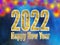 Happy New Year 2022 Celebration Lighting Background.