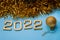 Happy New Year 2022 golden numbers