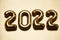 Happy New Year 2022 text number background