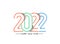 Happy New Year 2022 Text Typography Design Patter, Vector illustration