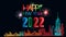 Happy new year  2022text - Sketch Building In The City Clip Art, Vector Images & Illustrations with Colorful