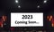 Happy New Year 2023 is coming soon. Change from 2022 to new year concept with 2023 text.