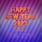 Happy new year 2023 design with 3d artistic text and reflection effect