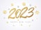 Happy New Year 2023 golden logo text design