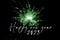 Happy new year 2023 green sparkler new years eve countdown