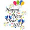 Happy New Year 2023 - Greeting card.