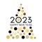 Happy New Year 2023 greeting card design.