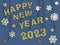 Happy New Year 2023 paper cutout greeting card