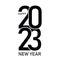 Happy New Year 2023 text design. for Brochure design template, card, banner. Vector illustration.