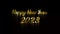 Happy New Year 2023 Text. luxury Golden Dust Text.