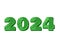 Happy New Year 2024 Abstract Green Graphic Design