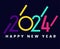Happy New Year 2024 Abstract Logo Symbol Design