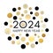 Happy New Year 2024 circle concept.