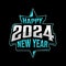 Happy New Year 2024 creative emblem for e sport team