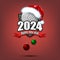 Happy New Year 2024 and golf ball