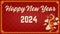 Happy new year 2024 greetings with colorful background. Chinese New Year 2024, year of the dragon..