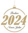 Happy New Year 2024 greetings vector in german language.