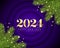 happy new year 2024 wishes background with xmas fir leaves