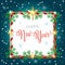 Happy New Year 2025 Christmas Decoration Victorian Retro Style Vector