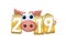 Happy New Year background. Pink pig 3D, gold sale tags. Golden 2019 numbers. Piggy snout. Chinese design decoration