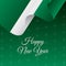 Happy New Year banner. Nigeria waving flag. Snowflakes background. Vector illustration.