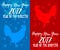Happy New Year banners. Rooster, symbol of 2017 on the Chinese c