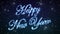 Happy New Year Beautiful Text Appearance Animation in the Night Winter Sky. Text made of Stars. HD 1080. Loop-able