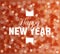 Happy new year blur lights vintage design