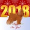 Happy new year card with Cocker spaniel