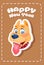 Happy New Year Card With Dog Image 2018 Symbol