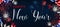 HAPPY NEW YEAR celebration holiday background banner greeting card USA America United States - Blue red white firework on dark