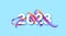 Happy New Year and Christmas 2023. 2023 typography on a background of bright colored paint strokes. New Year holiday