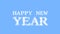 Happy New Year cloud text effect sky isolated background