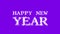 Happy New Year cloud text effect violet isolated background