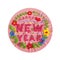 Happy new year craft embroidery handmade leisure hobby sewing illustration design art pattern frame flower template