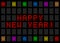 Happy New Year in the form of LED digital fonts