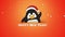 Happy New Year with funny penguin waving