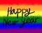 Happy New Year Gay Pride Rainbow LGBTQ+ Flag