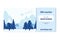 Happy new year gift voucher card template design. Outdoor with mountains and snow, background coupon code