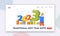 Happy New Year Gifts Landing Page Template. Happy New Year 2023 Celebration and Congratulation Greeting Card